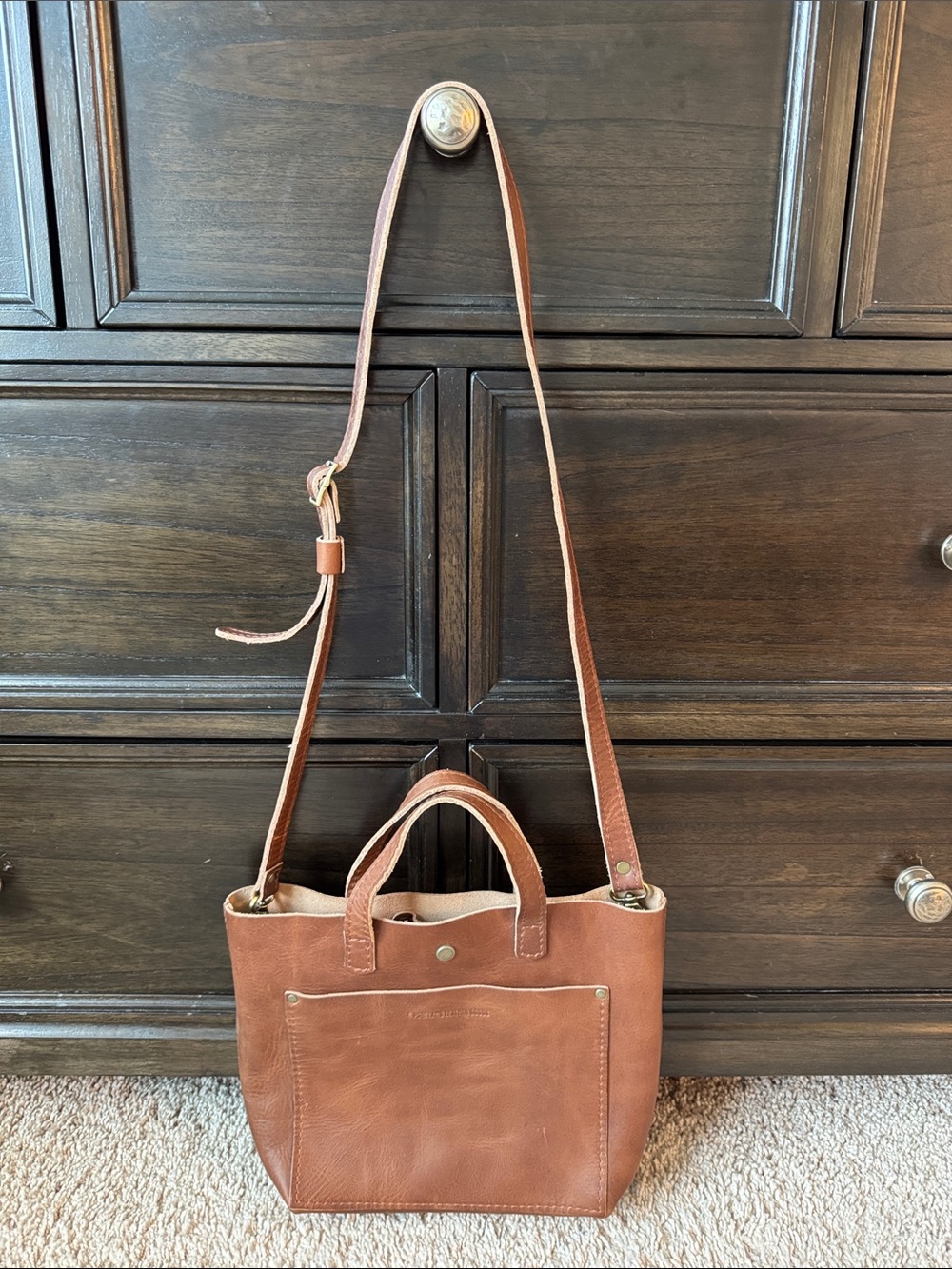 Portland leather small crossbody purse